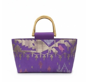 Sac fourre-tout Jamdani de luxe, artisanal, monobloc, tissé, écologique, traditionnel et élégant - Product Image 2