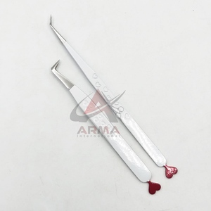 Pince à cils isolante à 45 degrés, en acier inoxydable durable, à pointe fine, avec revêtement en poudre blanche, à 90 degrés, très vendue - Product Image 6