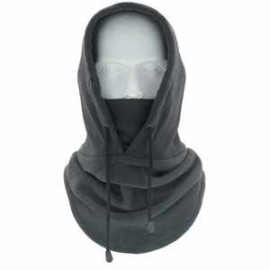 Adjustable Olive Green Balaclava Hoodie Unisex Adult Outdoor Full Face <b>Neck</b> <b>Warmer</b> 100% Polyester Plush Style - Product Image 4