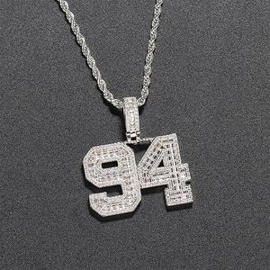 Collar con Colgante Número 61 de Moissanita S925, Joyería Personalizada Estilo Hip Hop Iced Out con Engaste Micro Pavé 3D, Pasa Prueba de Autenticidad - Product Image 4