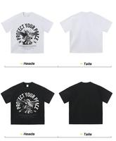 T-shirt en jersey 100 % coton 240 GSM de haute qualité, respirant, grande taille, coupe oversize, épaules tombantes, lavage enzymatique, fabricant OEM personnalisé