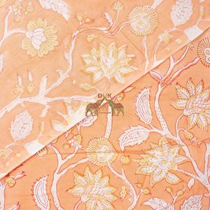 Tissus imprimés à la main en coton premium Sanganeri, motifs floraux, artisanat indien, artisanat durable Jaipuri, matériel de couture - Product Image 2