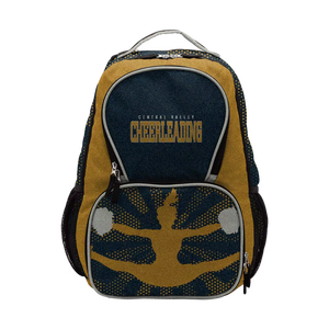 Cheer Squad Backpack With Custom Name Panel Glitter Front <b>Shoe</b> Section Side Bottle <b>Holders</b> & Comfort Padding Cheer Backpack Bags - Product Image 5