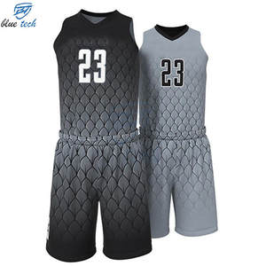 Ensemble de maillots de basket respirants imprimés par sublimation, grande taille, logo personnalisé, nom de l'équipe, numéro, uniforme sportif OEM - Product Image 6