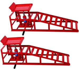 Rampe idrauliche per Auto da 2 confezioni per Auto sollevatore per Auto da 5 tonnellate per telaio di riparazione automobilistico rosso per Auto idraulico - Product Image 1