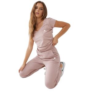 2024 nouveautés survêtement ensemble survêtement femmes 2 pièces ensemble femmes couleur unie à manches courtes deux pièces tenues - Product Image 1