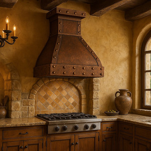 Campana Extractora de Cobre Puro de Alta Demanda para Chimenea, Montada en Pared, Estilo Industrial Rústico, para Uso Doméstico - Product Image 2
