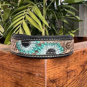 Collares de cuero hechos a mano con estampado de leopardo de lujo personalizados para perros y gatos - Product Image 2