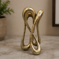 Escultura Abstracta Moderna de Latón, Arte Metálico Hecho a Mano, Decoración de Pared para Interiores, Decoración del Hogar, Sala de Estar, Forma Irregular