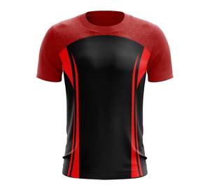 Camiseta de Manga Corta con Cuello Redondo para Hombre, Estampado Geométrico por Sublimación, Secado Rápido, 100% Poliéster, Estilo Deportivo, Corte Regular - Product Image 2