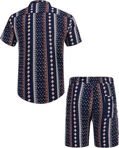 Men Summer <b>Knitted</b> Embroidered 100% Cotton Quick Dry Short Sleeve Custom Logo Joggers Suits <b>Set</b> Shirt and Short <b>Set</b> - Product Image 1