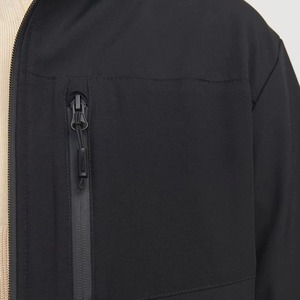 <b>Men's</b> Hooded Fleece <b>Jacket</b> Color Blocking Windproof Zipper Closure Regular Fit Autumn Casual Outdoor Wear <b>Soft</b> <b>Shell</b> <b>Jacket</b> - Product Image 4