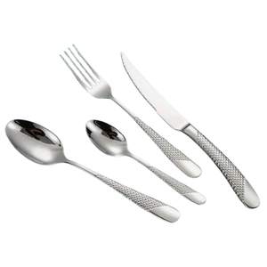 Ensemble de couverts modernes écologiques et durables avec manche en acier miroir (couteau, cuillère à dîner, fourchette, cuillère à café) pour la maison et les fêtes - Product Image 6