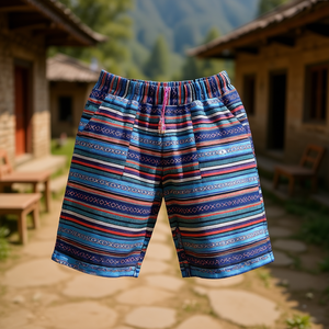 Pantalons courts 100% coton faits à la main au Népal - Product Image 3