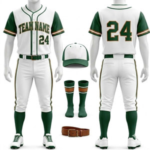 Custom Baseball Uniform For <b>Men</b> Button Jersey And Matching Pants Team Sports Wear Lightweight Apparel For Training And Games - Product Image 1