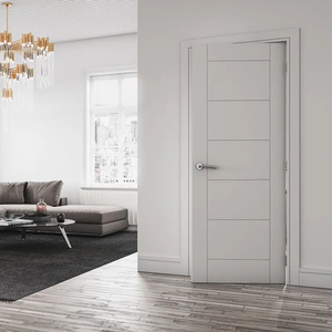 Puerta de PVC con Revestimiento de Madera Compuesta WPC, Impermeable, Insonorizada e Ignífuga, Ideal para Zonas Costeras con Alta Humedad - Product Image 6