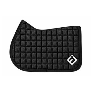 Tapis de selle de dressage matelassé blanc avec logo vert, coque en coton et doublure en polaire pour l'équitation - Product Image 2