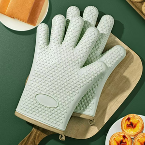 Ensemble de gants de four en silicone extra larges, imperméables, pour la cuisson au barbecue, avec manches longues, accessoires de cuisine - Product Image 1