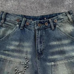 Short en jean respirant personnalisé pour homme – Qualité supérieure, design et logo sur mesure acceptés - Product Image 3