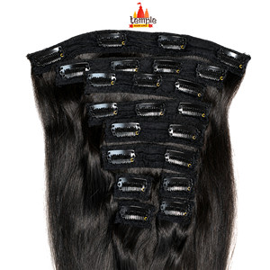 Cheveux humains indiens Remy naturels non traités, à cuticules alignées, ondulés, à double trame, pour tressage, ondulations profondes, à clipser, fabrication machine, bon marché - Product Image 6