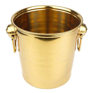 Enfriador de Vino de Acero Metálico con Diseño Palin, Cubitera para Champán con Acabado Plateado y Asa, para Bar y Fiestas, Enfriador de Cerveza - Product Image 4