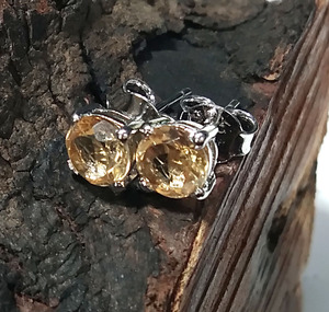 Natural Amethyst Bezel Set Gemstone Studs 925 Sterling <b>Silver</b> Handmade Luxury Elegant Third Party Certified Cocktail <b>Earrings</b> - Product Image 6