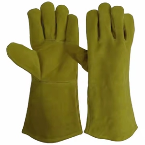 Gants de sécurité en cuir de vachette pleine fleur haute performance, résistants à l'abrasion et à la chaleur, pour une durabilité accrue lors du soudage et la protection personnelle - Product Image 2