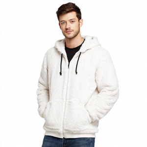 Mens Sherpa Zip up <b>Fleece</b> <b>Jackets</b> <b>Thick</b> <b>Fleece</b> Vintage Sherpa <b>Jacket</b> Men Fur Winter Zip up Sherpa <b>Fleece</b> <b>Jacket</b> for Men - Product Image 2