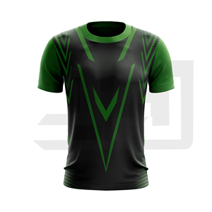 Camiseta Deportiva Personalizada JAMEZ SPORTS 100% Algodón Antibacterial Transpirable de Secado Rápido con Cuello en V y Manga Corta para Equipos Unisex - Product Image 1