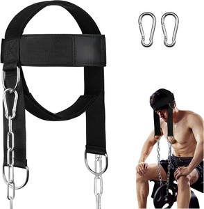 Harnais de tête unisexe en néoprène réglable et confortable pour haltérophilie, qualité supérieure, personnalisable, avec chaîne robuste – Meilleures ventes - Product Image 2