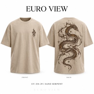 T-shirt à manches courtes col rond Euro View pour homme, coupe oversize, noir, 100 % coton, style streetwear, imprimé graphique étoiles et strass - Product Image 4