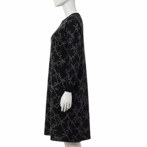 Robe décontractée élégante pour femmes en laine, tissu doux et chaud lavable, imprimé pailleté, manches longues, tenue d'hiver - Product Image 3