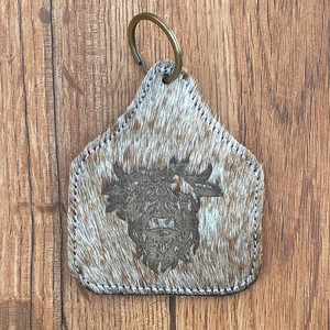 พวงกุญแจแกะสลักเลเซอร์หนังวัวแบบออกแบบได้ตามต้องการพวงกุญแจหนังแท้สุดหรูของขวัญส่งเสริมการขาย - Product Image 4