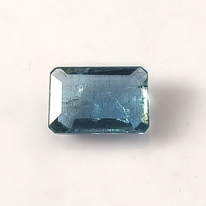 Piedra Preciosa Suelta de Aguamarina Azul Santa María Natural de 2.55 Quilates, Corte Esmeralda Facetado, Translúcida - Product Image 1
