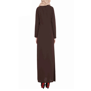 Vestido Abaya Islámico Tradicional y Modesto para Mujer, Vestido Largo Holgado de Color Granate, Abayas Transpirables y Ligeras, Abaya Árabe - Product Image 4