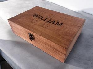 Caja de Madera de Nogal de Lujo con Grabado Láser Personalizado, Caja de Madera Oscura con Grabado Láser, Caja para Joyas, Caja de Almacenamiento, Estuche Ejecutivo al por Mayor - Product Image 5