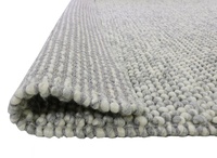 Tapis artisanal à poils longs résistant aux taches – Tapis en laine moelleuse tissée avec envers antidérapant pour chambre et salon