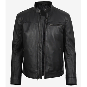 Veste en cuir de vachette noir sur mesure très demandée pour hommes, modèle OEM 2026, 100 % haute qualité, faible MOQ, vestes chauffantes tendance pour l'hiver - Product Image 6