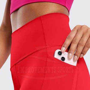 Pantalones cortos de Yoga de cintura alta para mujer Pantalones cortos de Yoga de secado rápido y transpirables al por mayor - Product Image 3