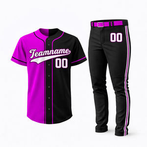 Maillot de sport décontracté en stock, personnalisable avec broderie et impression de numéros et de lettres, chemise boutonnée anti-bactérienne, hiver, 100% polyester - Product Image 3