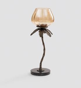 Luxury Tabletop Palm Tree <b>Candle</b> Holder Decorative Hurricane Centerpiece - Product Image 2