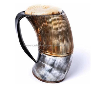 Handmade Buffalo Horn <b>Mug</b> Rustic Style Natural Finish Durable Stylish Tableware for Dining Kitchen Use - Product Image 3