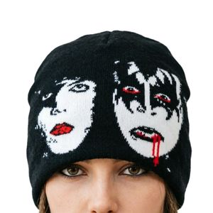 Gorro de Punto Personalizado Unisex, Diseño Jacquard con Pedrería, Estampado Gráfico por Sublimación, Gorro Tipo Skull Cap, Venta al Por Mayor de Fábrica - Product Image 2