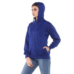 Nouveau design, sweat à capuche zippé personnalisé pour femme, vente en gros, sweat à capuche zippé uni pour femme, molleton lourd en coton, sweat à capuche zippé court pour femme - Product Image 4