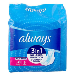 Meilleures ventes : Serviettes hygiéniques Always Ultra fines avec ailettes, Taille 1, régulières, non parfumées, 46 unités ; Serviettes hygiéniques fines de nuit avec ailettes, Taille 4 - Product Image 5
