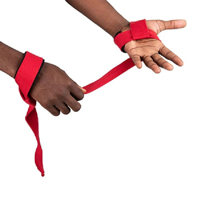 สายรัดข้อมือยกน้ำหนักแบบปรับได้ ทนทาน ระบายอากาศดี พร้อมแผ่นรองรับกันลื่น สำหรับออกกำลังกาย ยกน้ำหนัก ดีดลิฟท์ เพาเวอร์ลิฟท์ติ้ง เสริมสร้างความแข็งแรง - Product Image 3