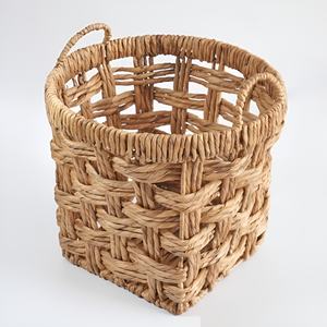 Paniers de rangement en jacinthe d'eau tressée naturelle, différentes tailles, prix bas, panier organisateur en tissu - Product Image 2