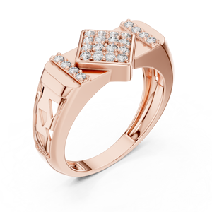 Luxury Gold Plated Diamond Square Signet <b>Ring</b> for Men <b>CZ</b> Pave Geometric Statement <b>Ring</b> Fashion Jewelry Premium Gold Plated Diamo - Product Image 4