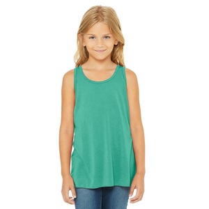 Bella Canvas 8800Y Ladies' Flowy Peach Racerback Tank 65% poliéster, 35% jersey de viscosa Transpirable YOUTH FLOWY RACERBACK TANK - Product Image 4