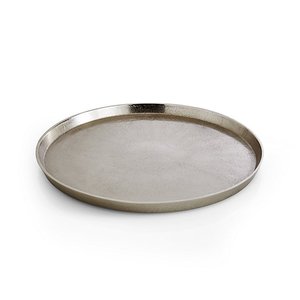 Plateaux ronds en aluminium pour servir et plateaux de service ronds plaqués or - Product Image 3